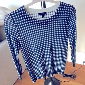 Blue checkered JCrew sweater